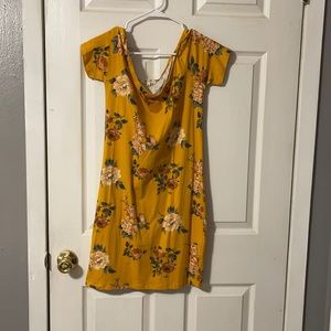 Yellow floral dress